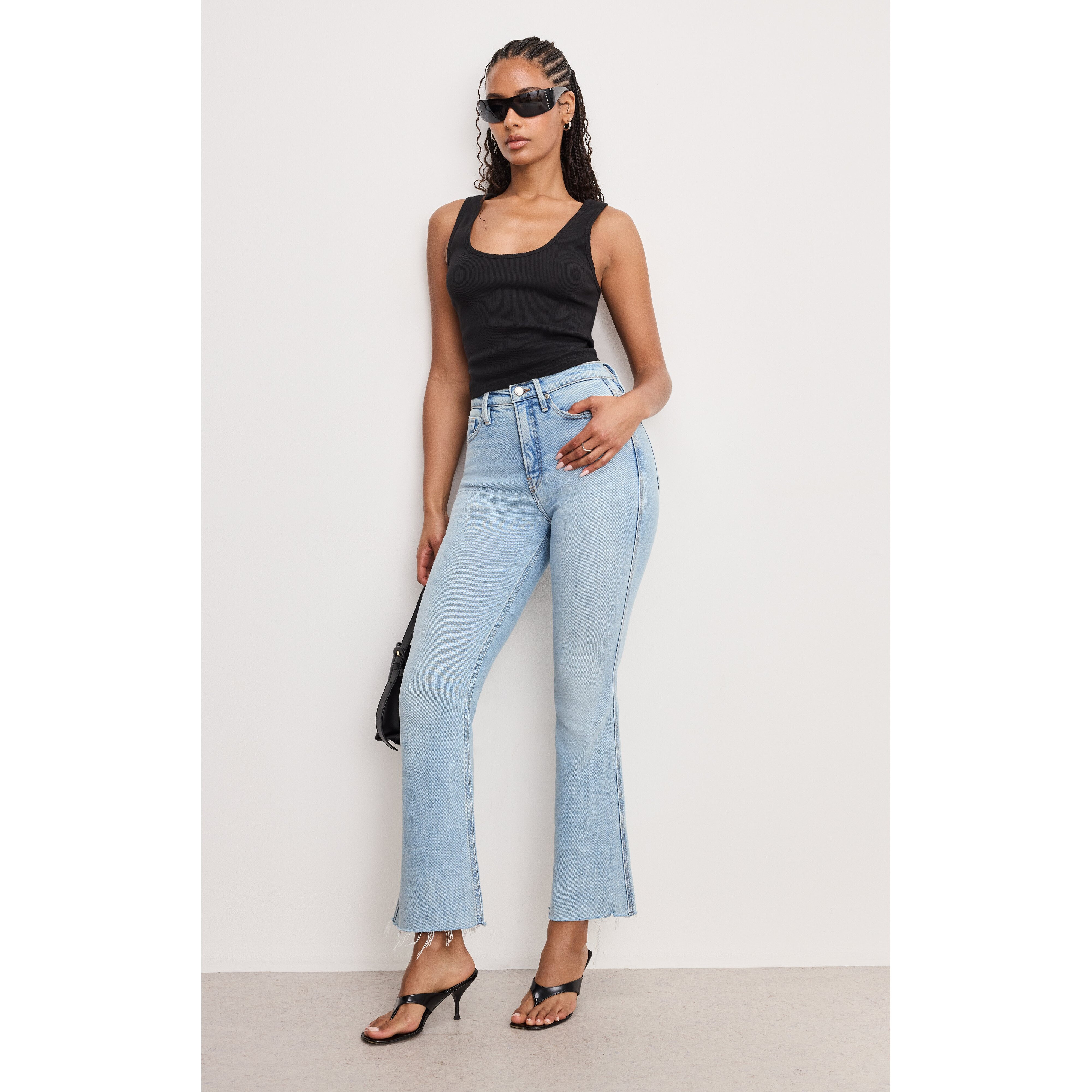 Women's Good Kick Flare Jeans | Indigo, 4 Size 0 | Good American by Khlo� Kardashian | Good American