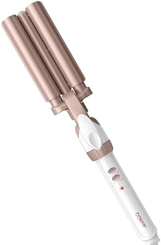 Conair Double Ceramic 3 Barrel Curling Iron, Triple Barrel Waver Hair Tool Creates Deep, Continuo... | Amazon (US)