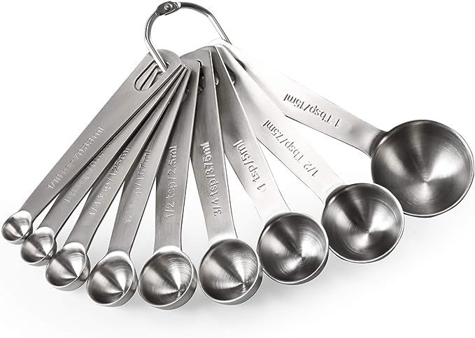 Measuring Spoons: U-Taste 18/8 Stainless Steel Spoons Set of 9 Piece: 1/16 tsp, 1/8 tsp, 1/4 tsp,... | Amazon (US)