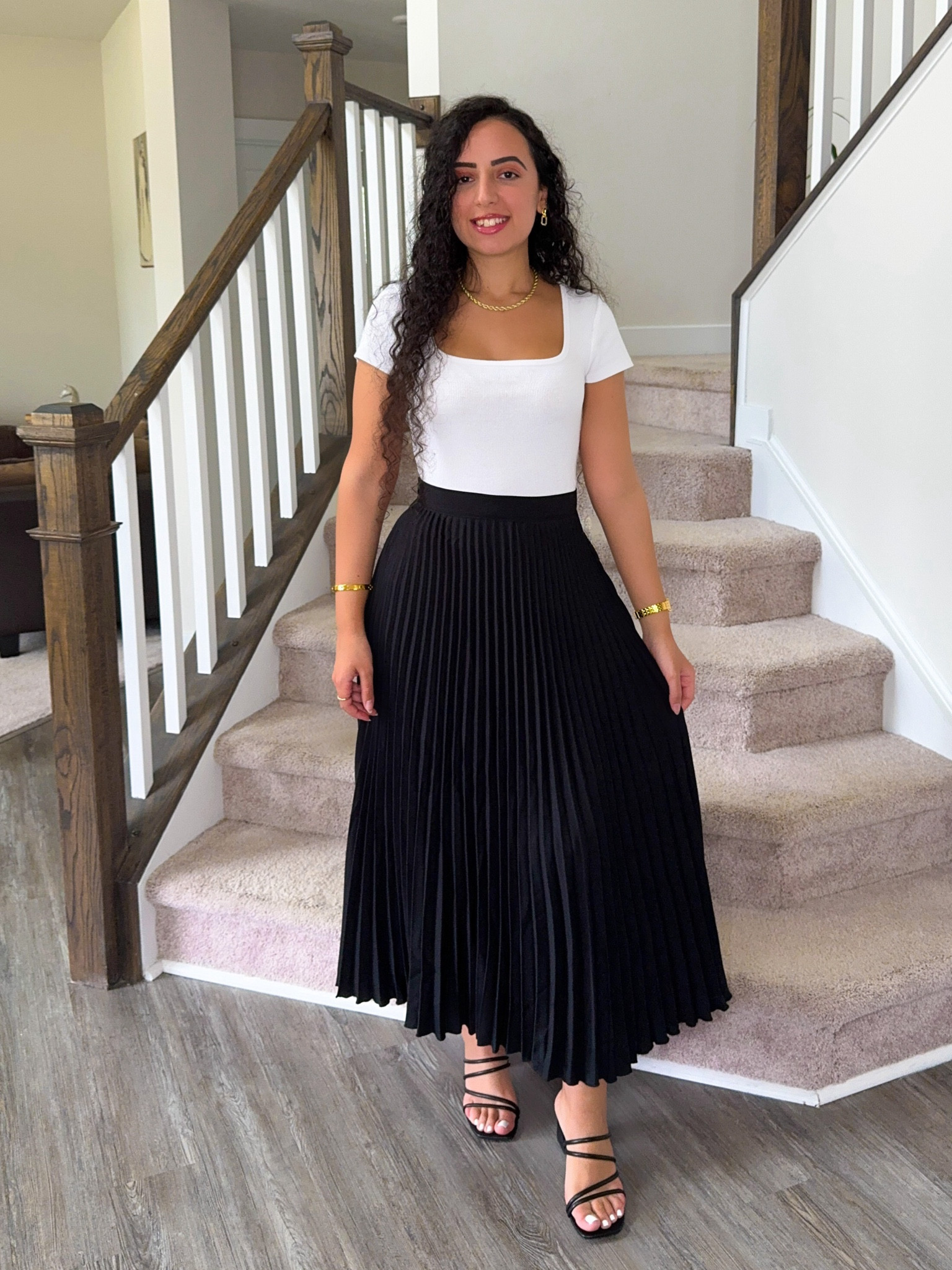 Checkmate 🤍✨
.
🔖 Follow @its.sandyibrahim for more
.
🔖 Subscribe to my LTK for more
.
Top: @oldnavy 
Necklace: @express 
Sandals: @target @targetstyle 
Skirt: @sheinofficial @shein_us 
Rings & Earrings: @beautifulearthboutique 
Watch: @larssonjennings use code SANDY10D for extra 10% off

#LTKWorkwear #LTKFindsUnder50 #LTKStyleTip