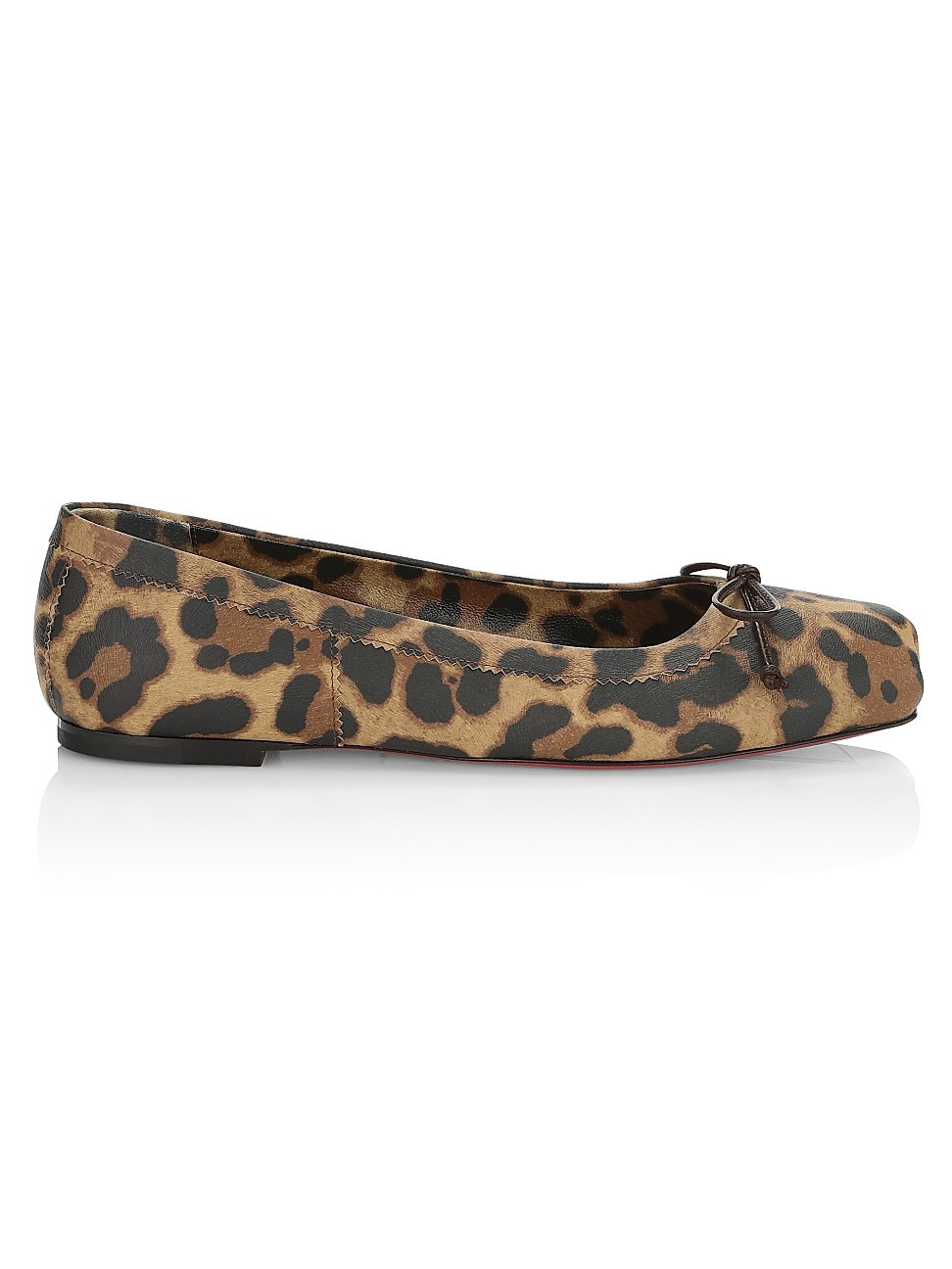 Mamadrague Square-Toe Leopard-Print Leather Flats | Saks Fifth Avenue