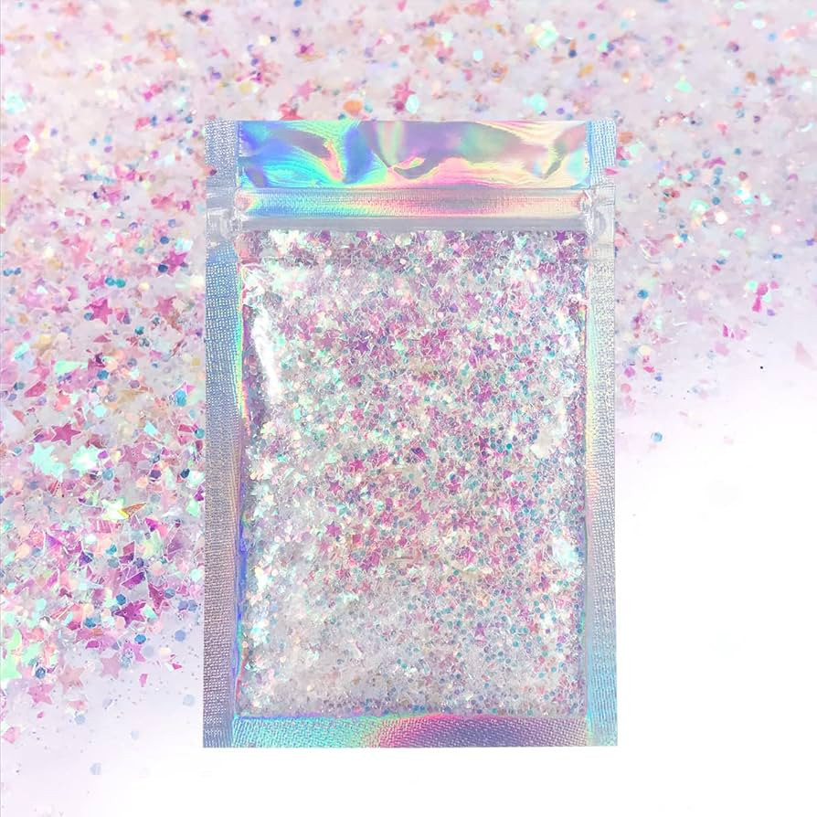 Iridescent Body Glitter - 15g Chunky Holographic Face, Hair, and Eye Glitter - Rave and Festival ... | Amazon (US)