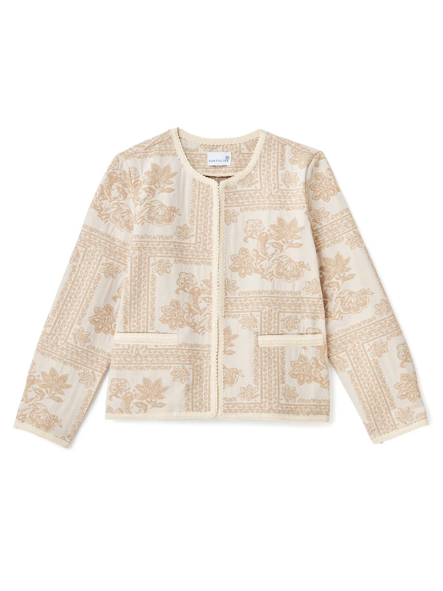 Louisa Jacket-Ivory Patchwork | Cartolina