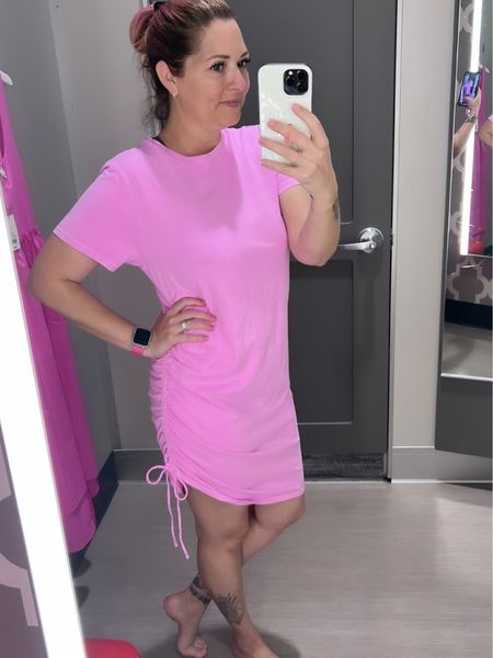 Perfect summer dress, love this pink color and side tie 

#LTKstyletip #LTKsalealert #LTKSeasonal