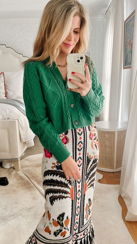 I love this Farm Rio skirt! It’s 50% off on their website right now and final sale. It’s also on Saks and on sale too without it being final sale. Both are linked! My Madewell sweater is 40% off. 

#LTKover40 #LTKCyberWeek #LTKsalealert