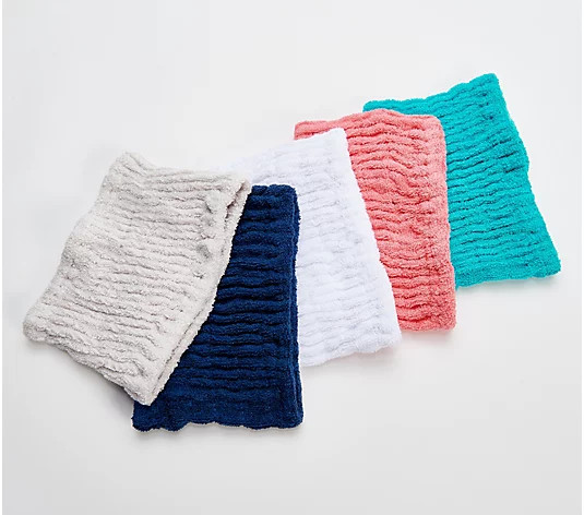 Set of 5 Solid Color 100% Cotton Turbie Hair Bands - QVC.com | QVC