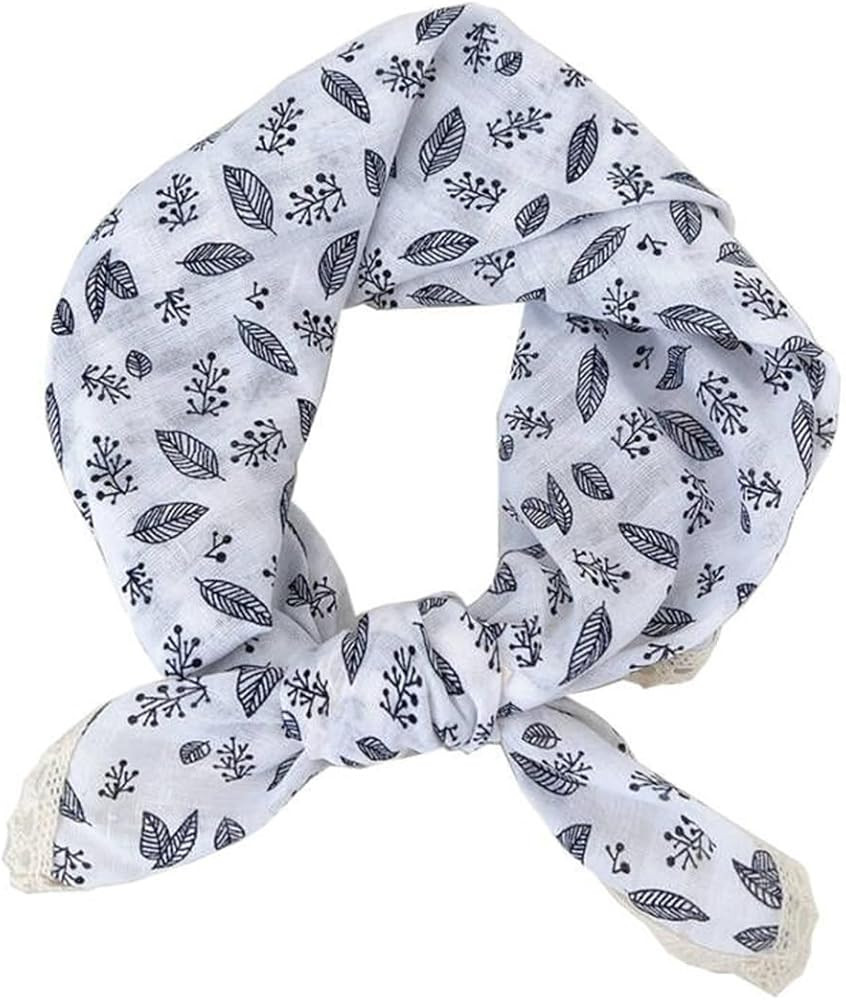 Soft Cotton Like Lace Bandana Headband, Head Wrap, Protective Coverage, Hair Neck Scarf for Women... | Amazon (US)