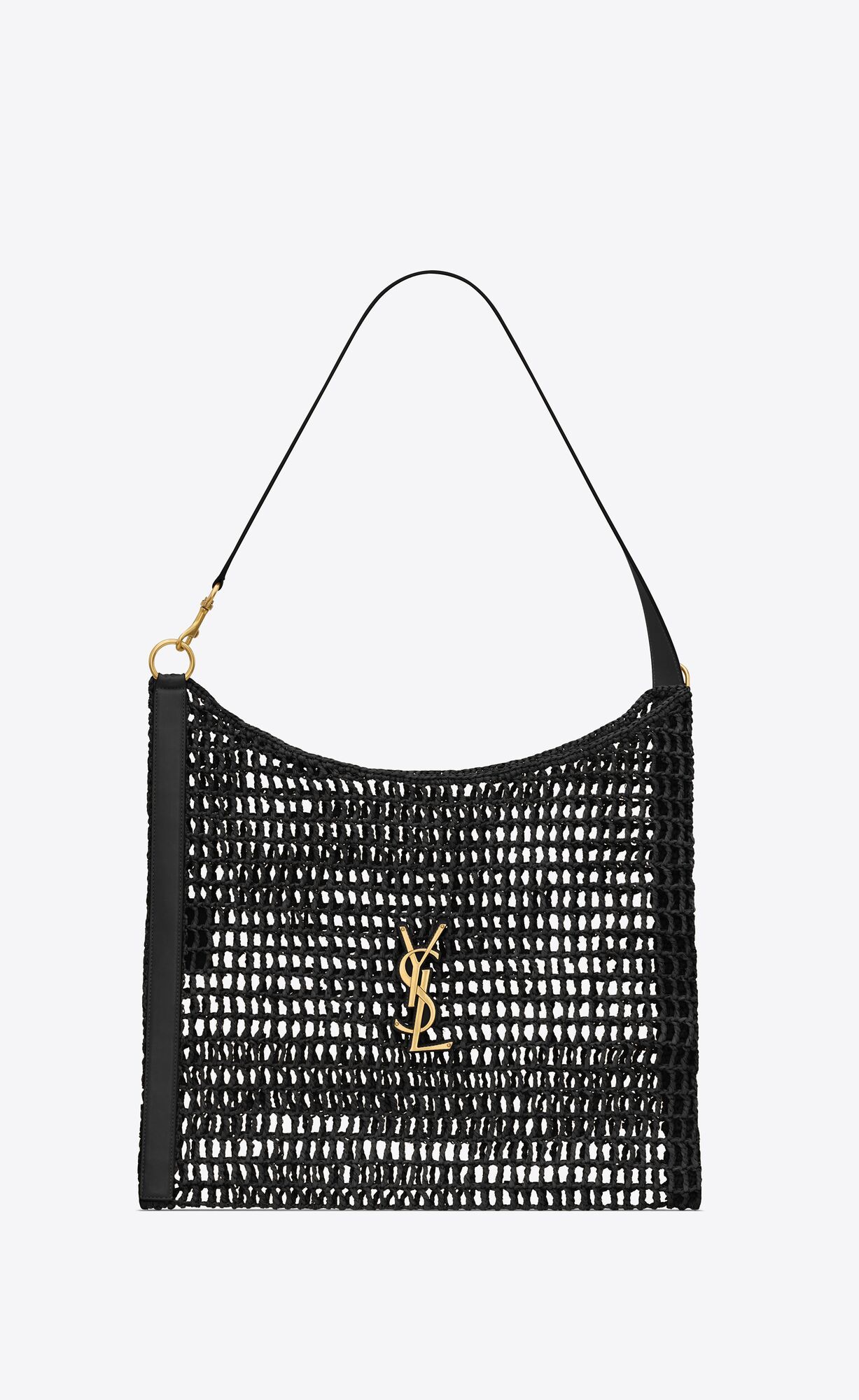 HANDCRAFTED CROCHET NET SHOULDER BAG DECORATED WITH THE CASSANDRE, FEATURING A DUAL-LENGTH SHOULD... | Saint Laurent Inc. (Global)