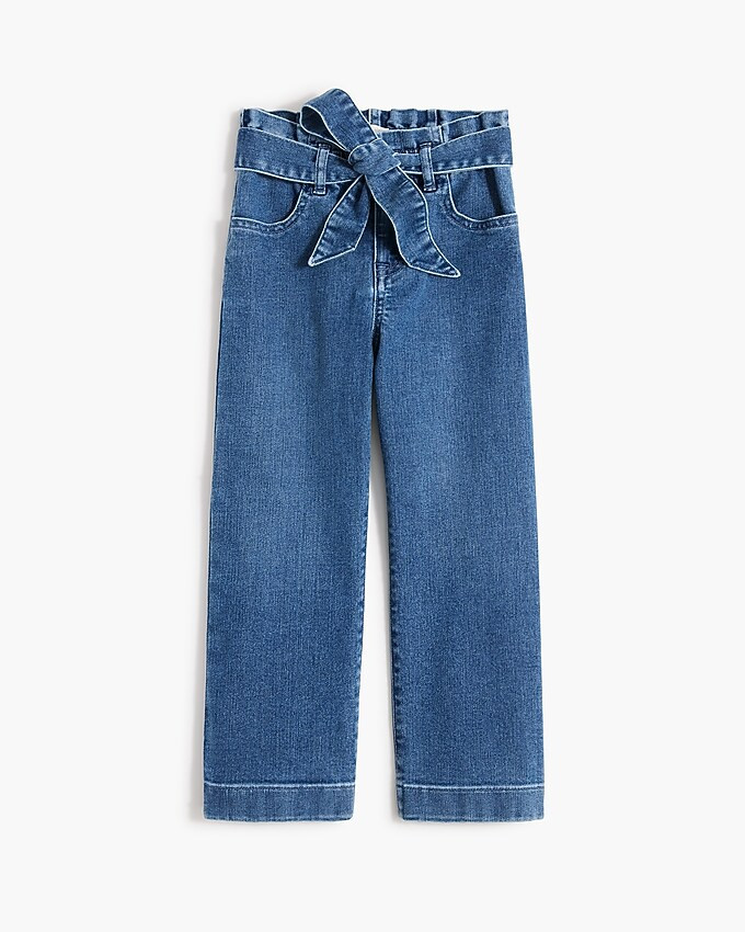 Girls' tie-waist paper-bag jean | J.Crew Factory