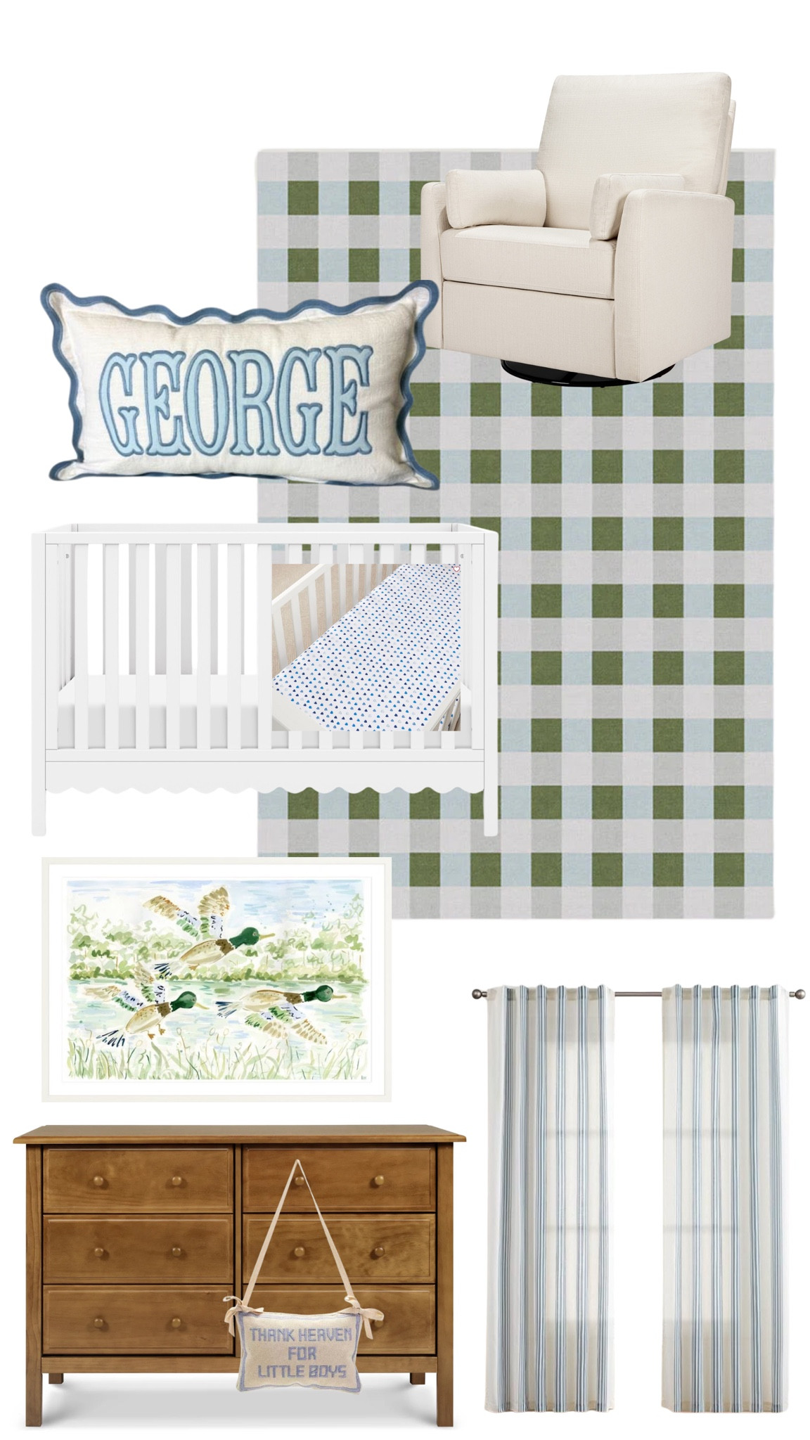 Baby boy nursery mood board 