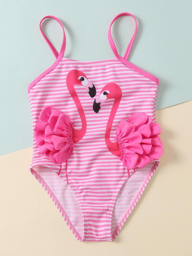 Toddler Girls Flamingo Print One Piece Swimsuit | SHEIN