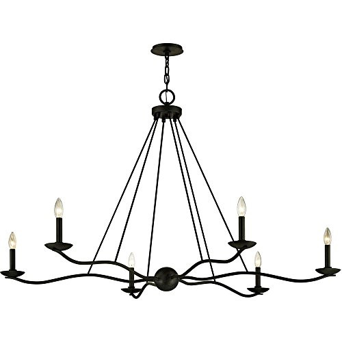 Troy Lighting F6306 Sawyer Six Light Chandelier, Forged Iron | Amazon (US)
