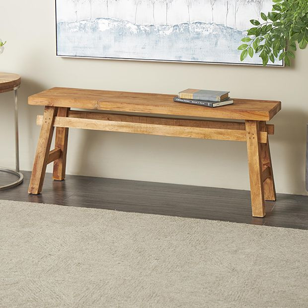 Trestle Leg Farmhouse Bench Seat | Antique Farm House