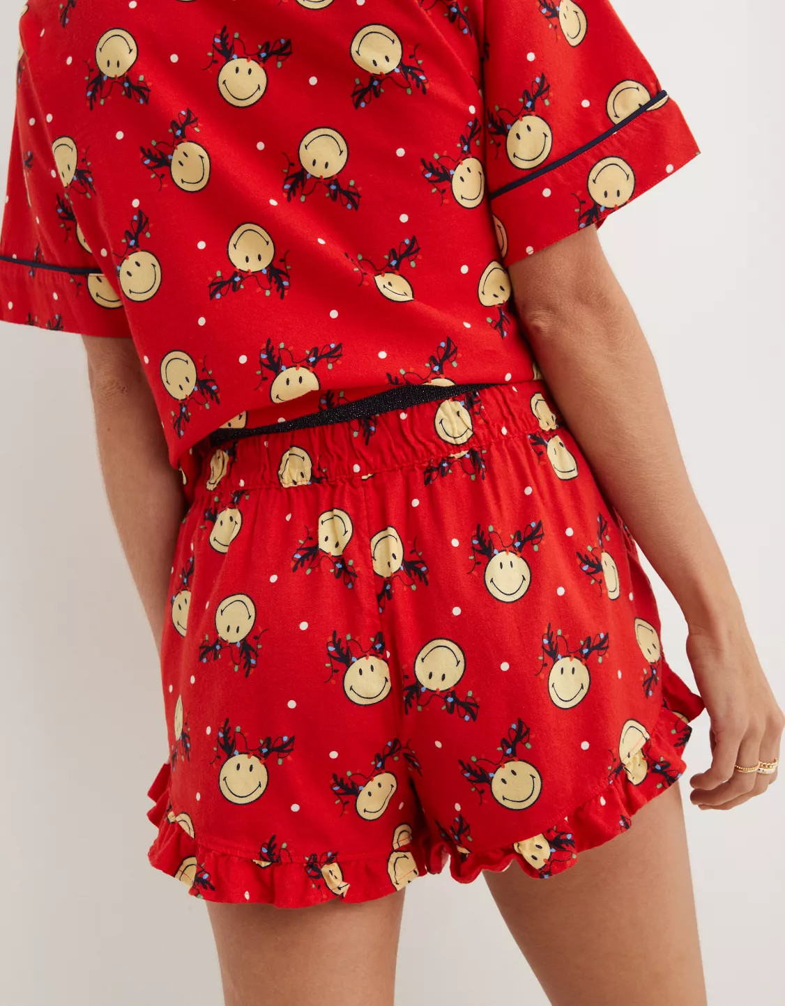 Aerie Smiley® Flannel Ruffle Boxer | Aerie