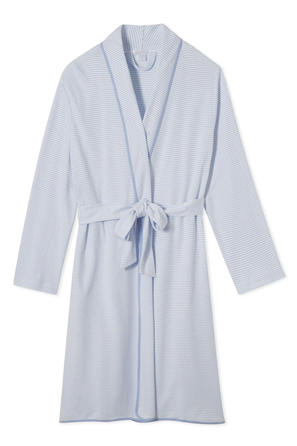 Pima Robe in French Blue | LAKE Pajamas