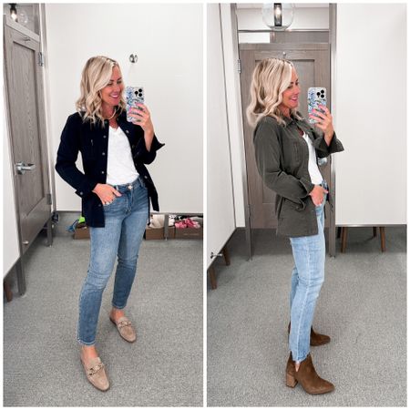 Utility jackets are a top 5 wardrobe mist have & this cotton twill is under $50! Hidden drawstring for a flattering cinched waist & stylish pockets, comes in olive & navy. 

Wearing an XS

#LTKxNSale