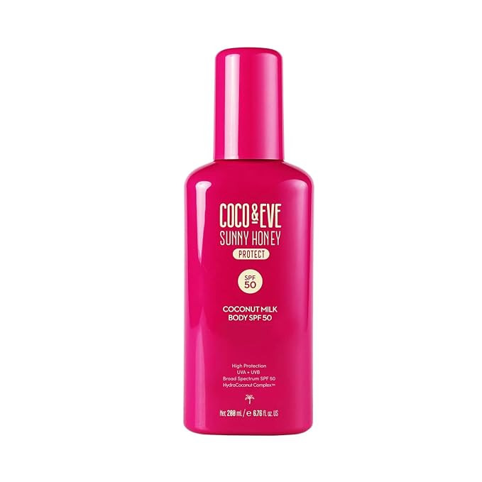 Coco & Eve Coconut Milk Body Sunscreen SPF 50 – Broad Spectrum UVA/UVB Sun Protection, Hydratin... | Amazon (US)