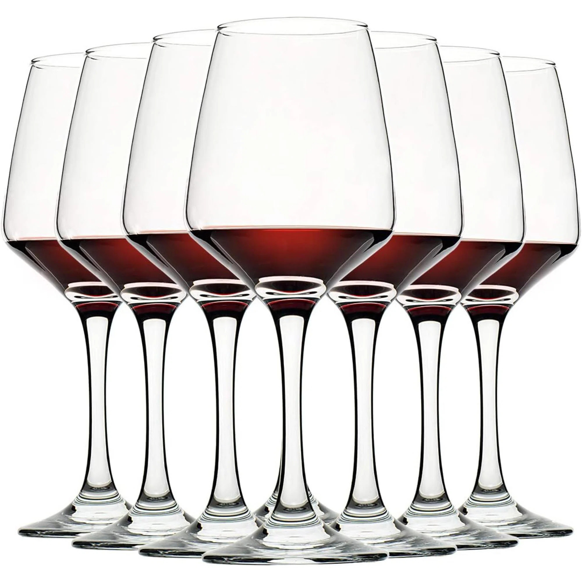 Wine Glasses Set Of 8, 12Oz, Lead-Free, Clear, Durable Glassware | Wayfair North America
