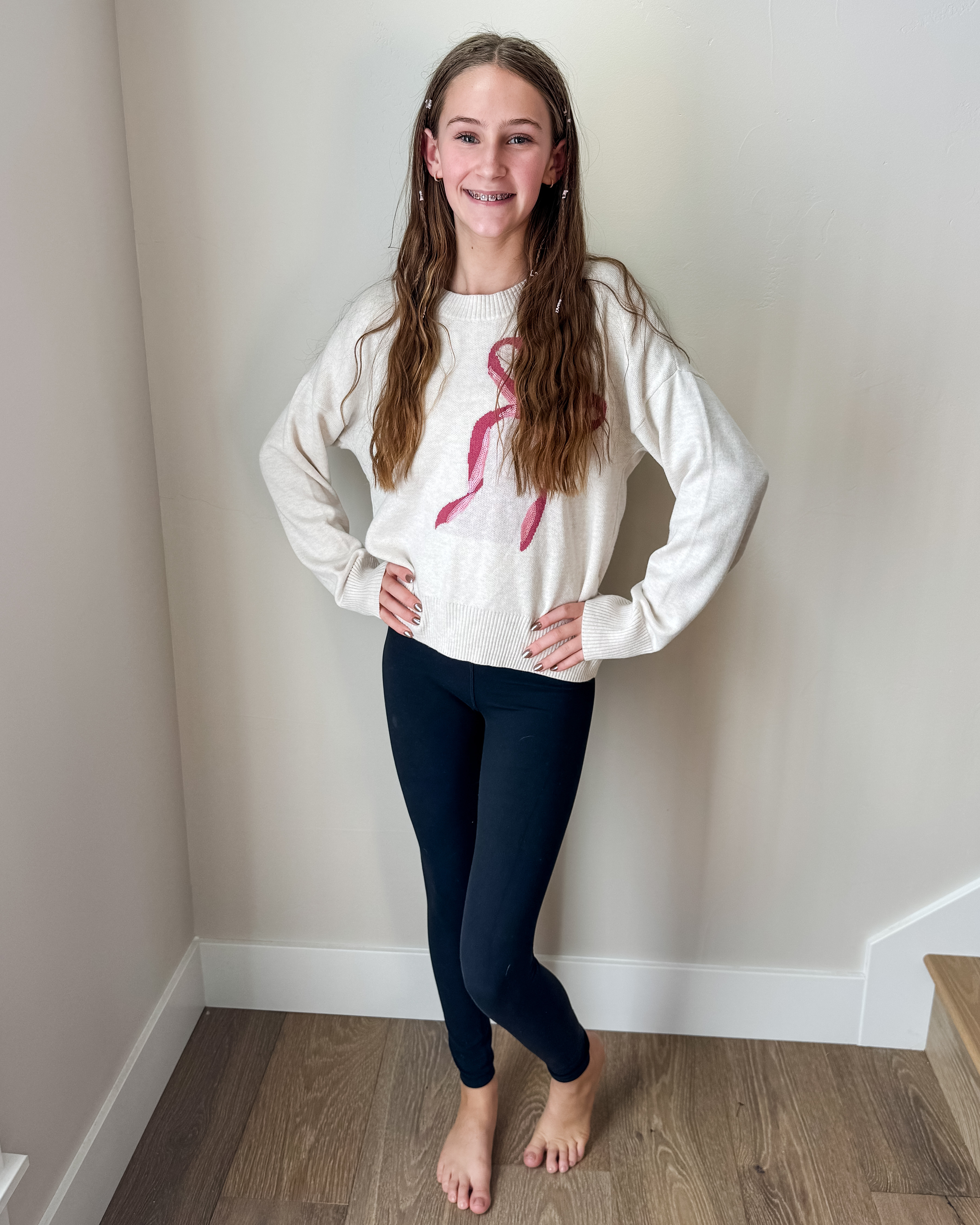 Tween bow sweater from Abercrombie kids wearing 13/14 

#LTKKids #LTKFamily