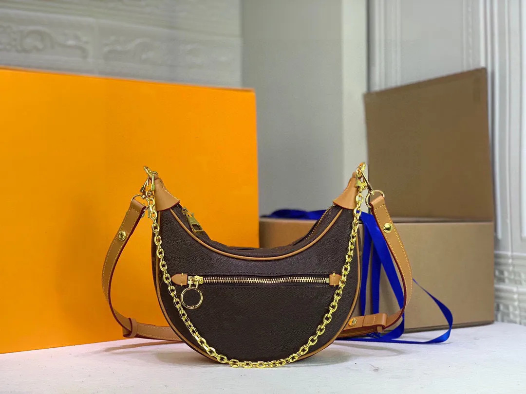 luxury designer Loop Cross Body Bag Collection Half-Moon Baguette Croissant Bag Monograms Chain d... | DHGate