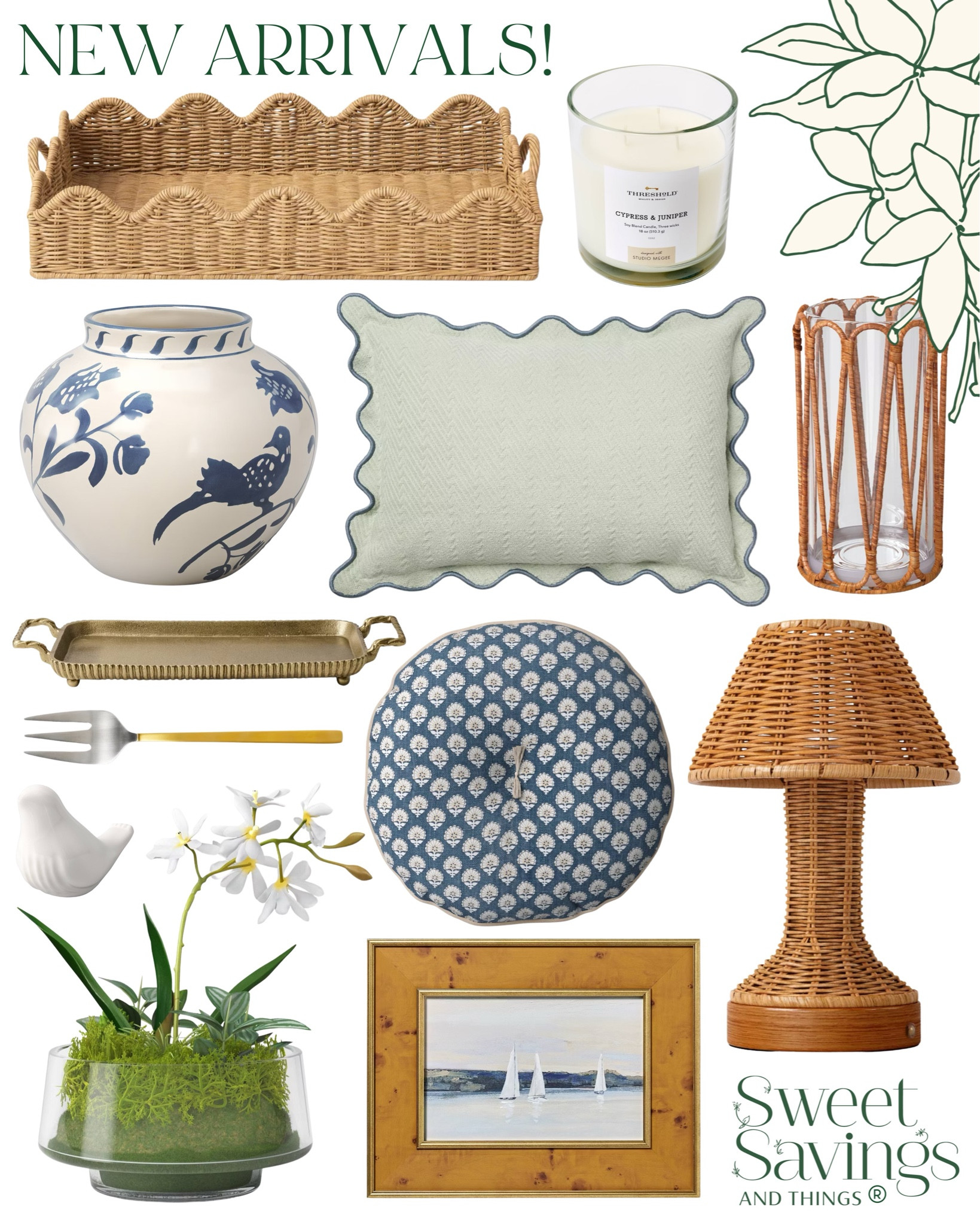 LTK home | spring new arrivals | spring home | preppy home | preppy house | scalloped pillow | block print | rattan | fresh finds

#LTKHome #LTKFindsUnder100 #LTKSaleAlert