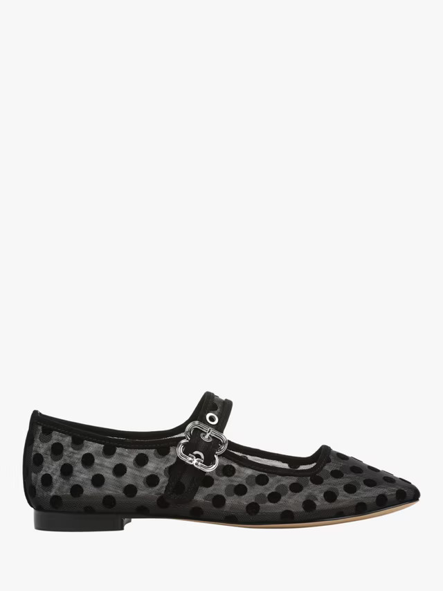 Sam Edelman Michaela Mesh 2 Mary Jane Ballerina Pumps, Black | John Lewis (UK)
