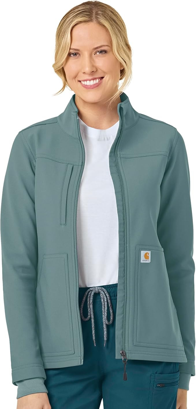Carhartt Scrubs C81023 Women's Rugged Flex® Modern Fit Bonded Fleece Ja | Amazon (US)