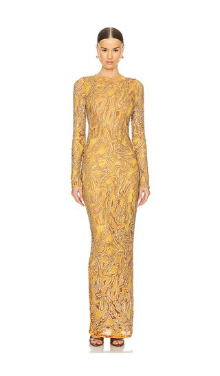 Zuwa Dress in Yellow | Revolve Clothing (Global)