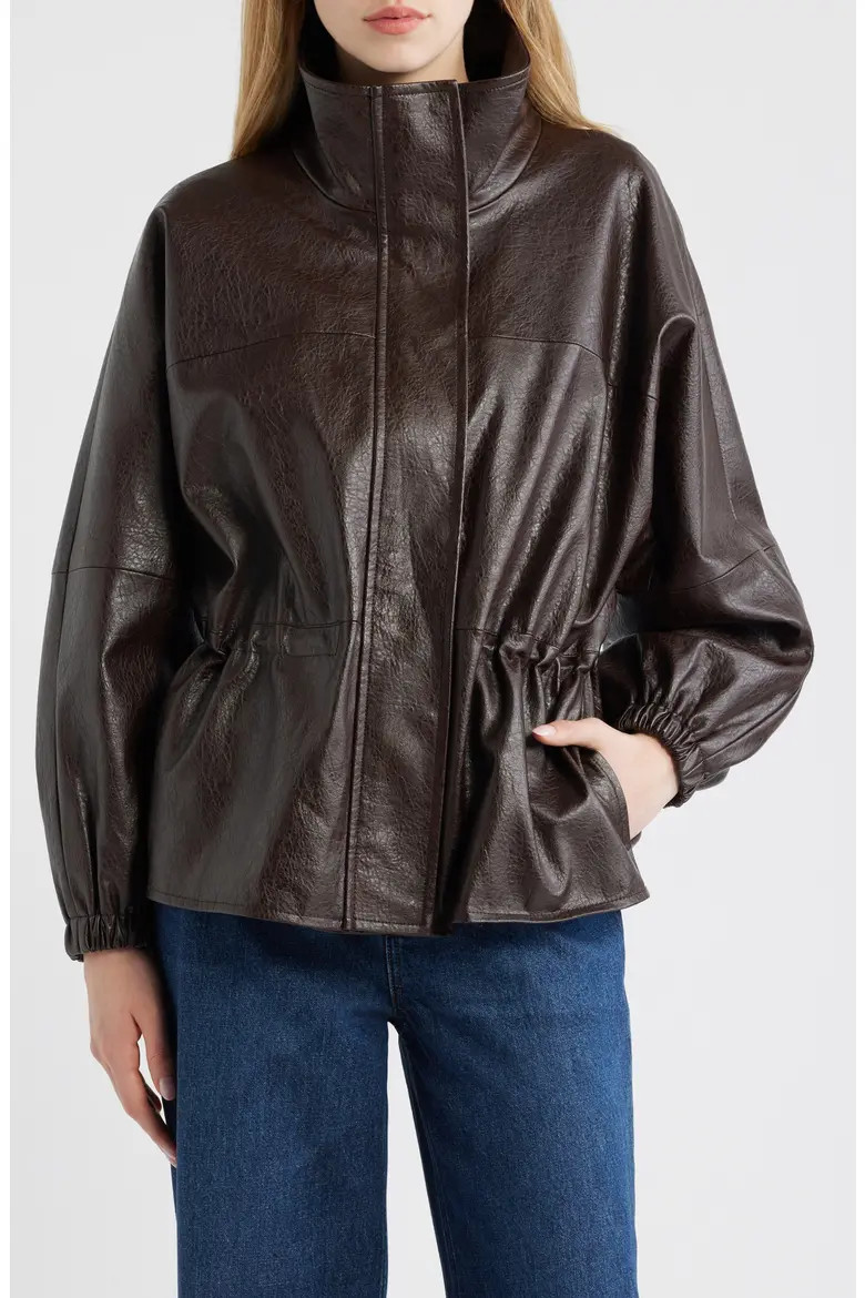 Faux Leather Anorak (Women) | Nordstrom | Nordstrom