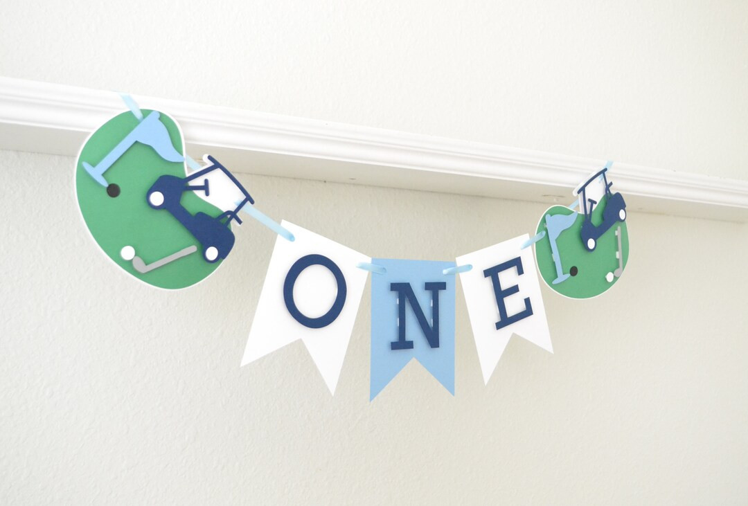 Hole In One High Chair Banner - Golf 1st Birthday - Golf Highchair Banner - Golf Girl's Birthday ... | Etsy (US)