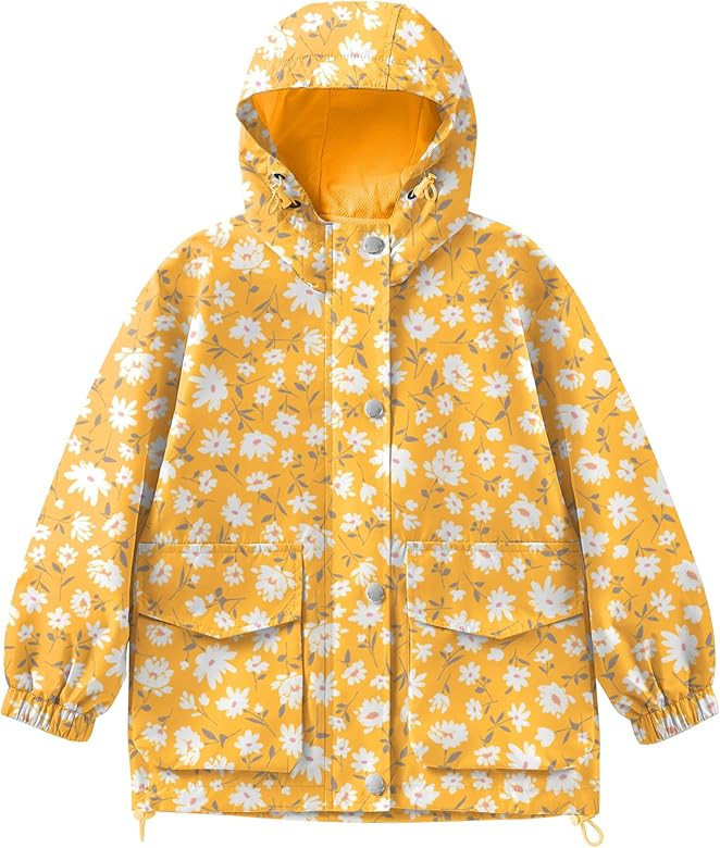 Avoogue Toddler Rain Jacket Windbreaker Lined Raincoat Waterproof Hooded Lightweight Rain Coats W... | Amazon (US)