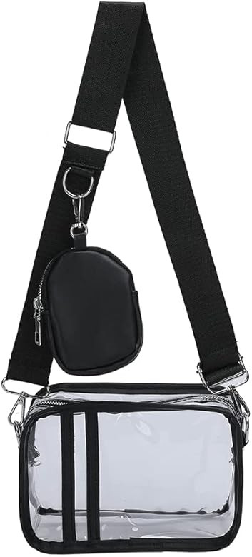Juoxeepy Clear Bag Stadium Approved Clear Purse Concert Stadium Clear Crossbody Bag Sports Events... | Amazon (US)