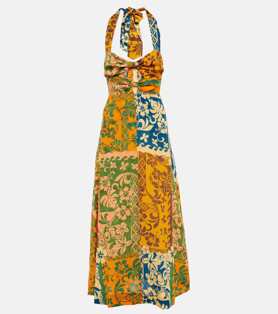 Archie printed linen midi dress | Mytheresa (US/CA)