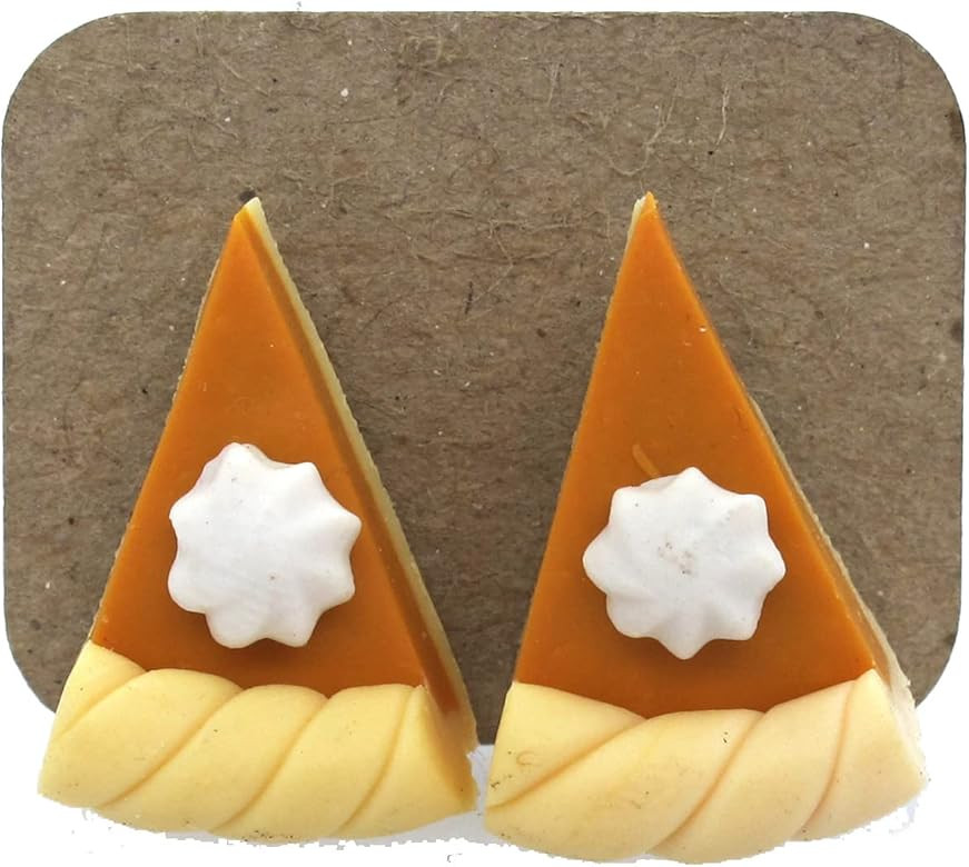 SAE99 Halloween Thanksgiving Fall Season Pumpkin Pie Polymer Clay Stud Earrings | Amazon (US)
