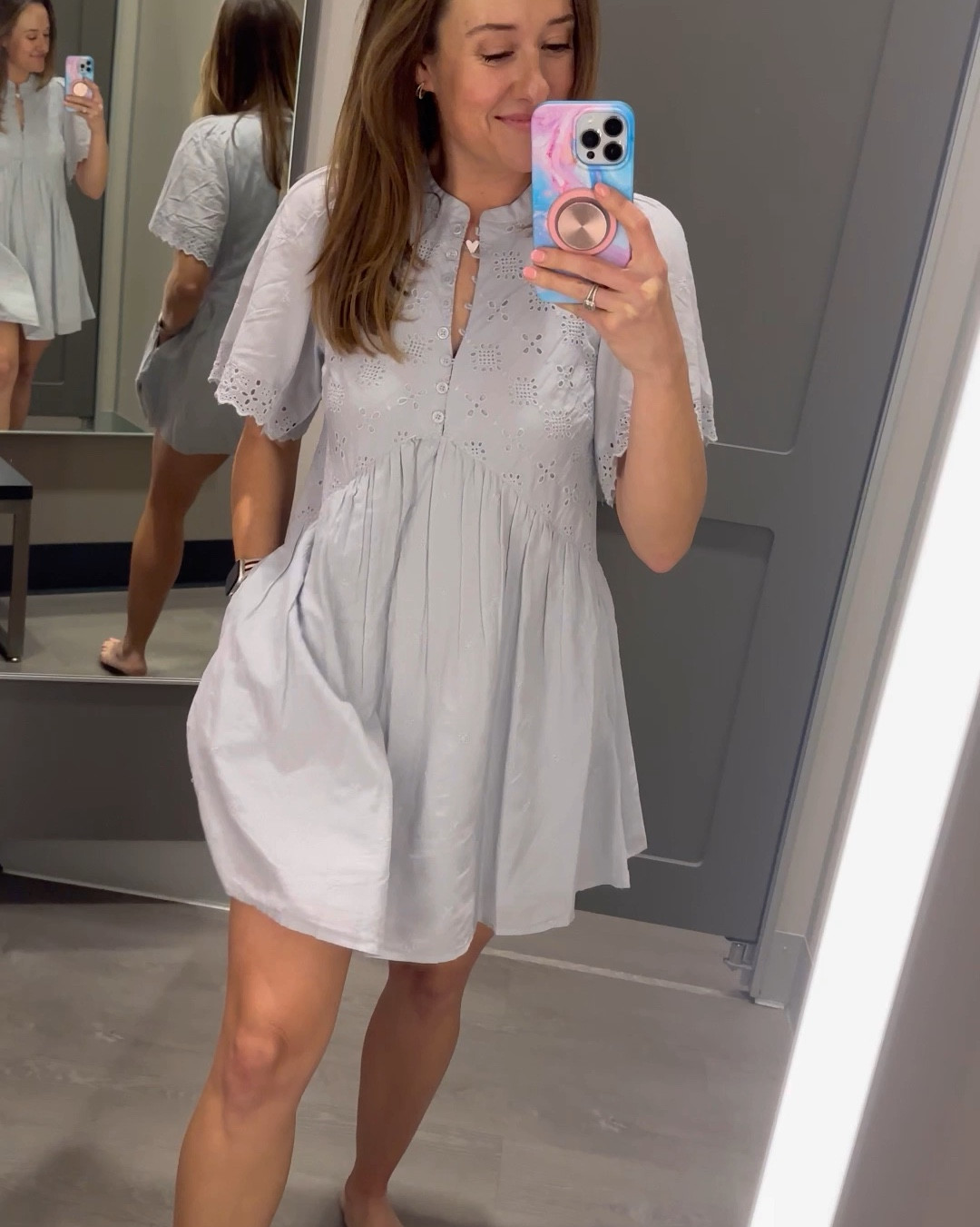 Target spring finds!! 
The cutest dress - wearing a small
Love the pink top and the denim shorts too! 
I got a medium in the top and shorts are tts- not tight in the thighs - iykyk!! 

#targetspring

#LTKStyleTip #LTKSeasonal