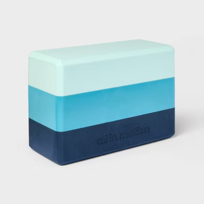 Yoga Block Tri Color All In Motion™ - Blue | Target