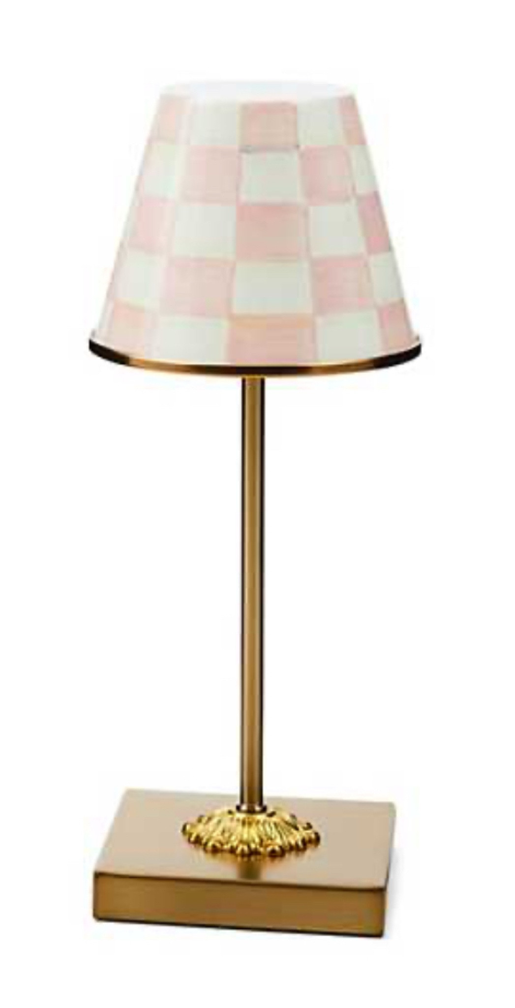 PINK GINGHAM RECHARGEABLE TABLE LAMP | Y’all look how dang cute this lamp is!!! 😍 So cute for an added pop of pink in the kitchen, on your desk, or as a nightlight in a nursery or little girl’s room! 

#LTKHome #LTKKids #LTKBaby
