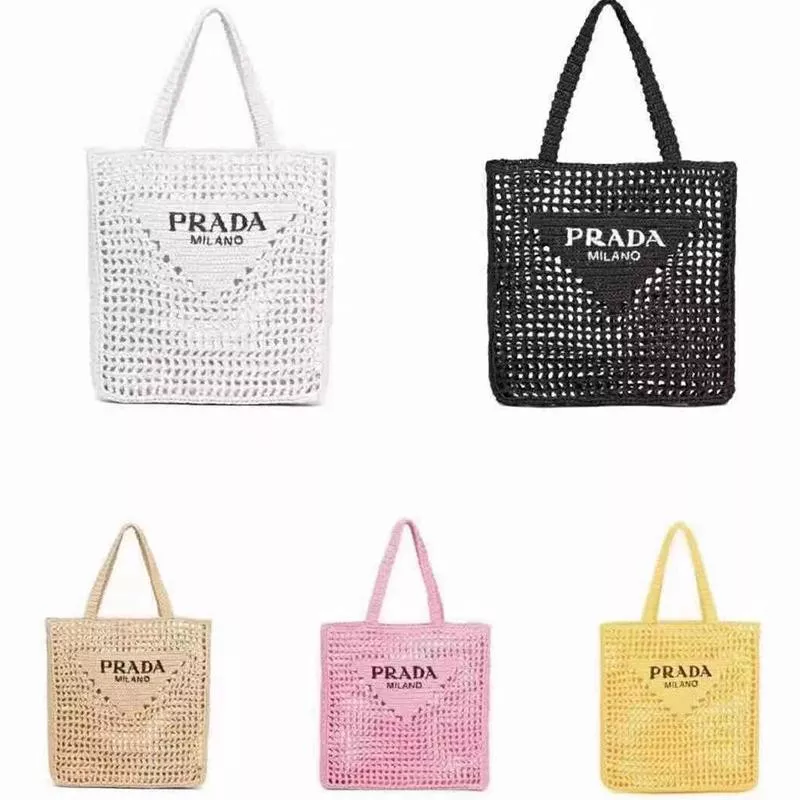 Prada Raffia Tote Bag - Kaialux