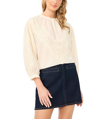 Women's Lace Half-Placket Blouse | Macy's