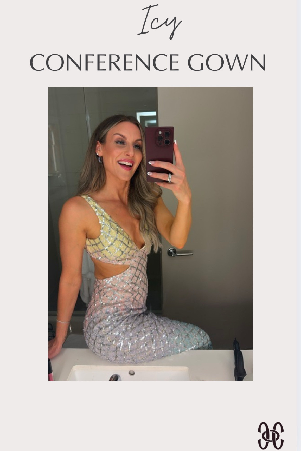 Acid yellow and icy hues with silver sequins and cutouts. A winter/summer dream! TTS. #hocsummer #hocwinter