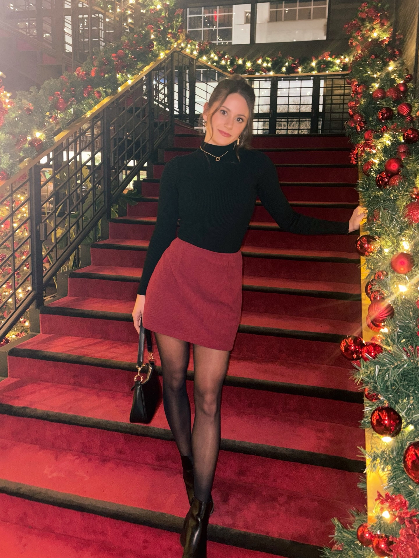 She’s a classy girl—loving how I can wear this outfit all season long to any dress up event, not just the holidays! You can’t even tell skirt has built-in shorts, making it super functional. 
Size XS top and bottom 

#LTKootd #LTKSeasonal #LTKPetite