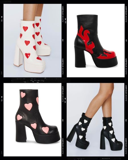 Heart boots. Flame boots. Valentine looks 

#LTKSeasonal #LTKshoecrush