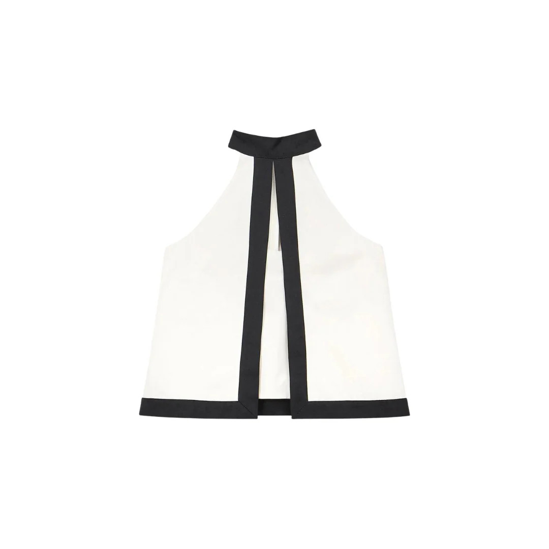 Wright Top, Ecru/Black | The Avenue