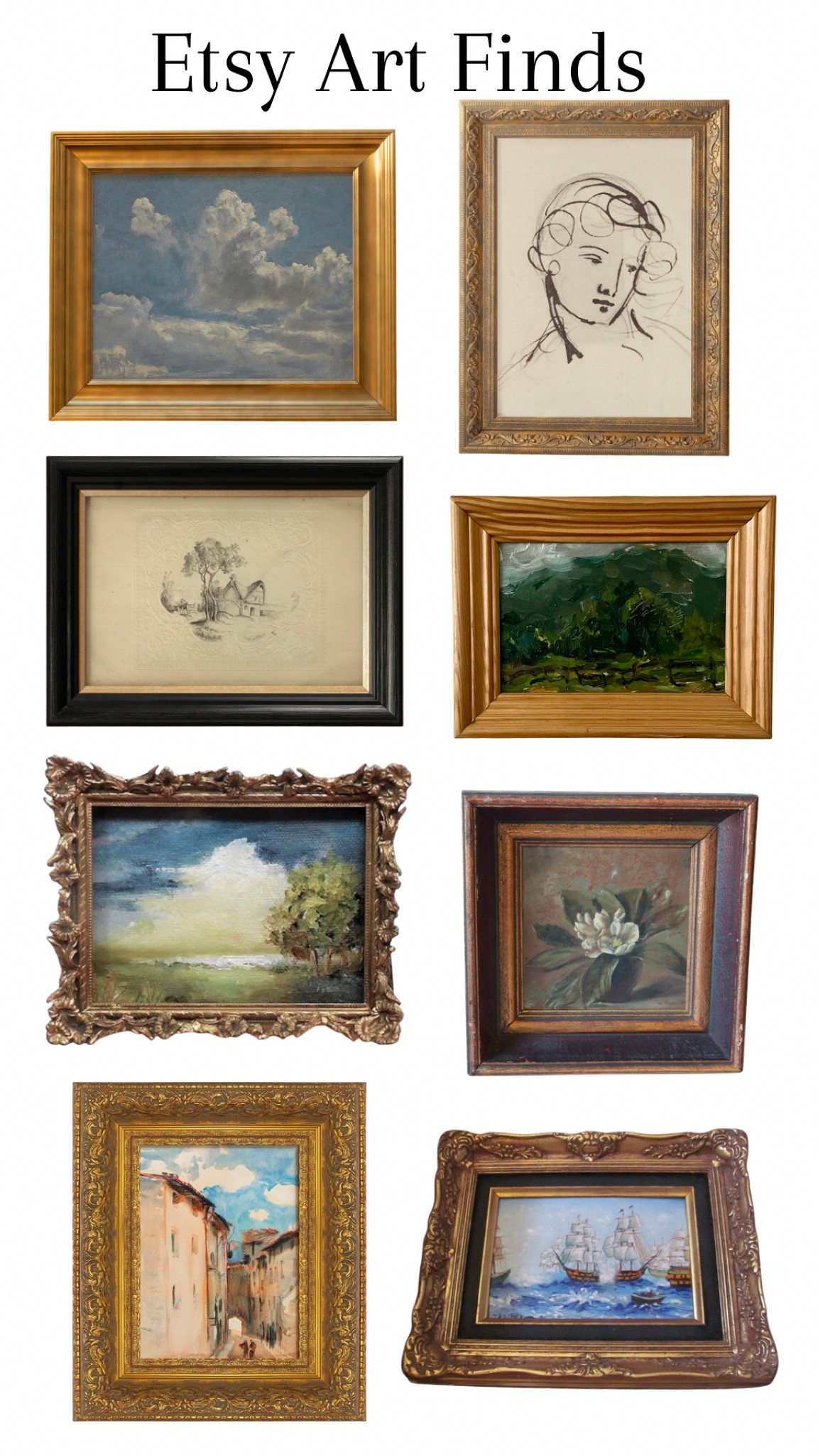 Art, vintage, landscape, floral, print, oil painting, watercolor, sketch, frame, gold, wood

#LTKCyberweek #LTKhome #LTKstyletip