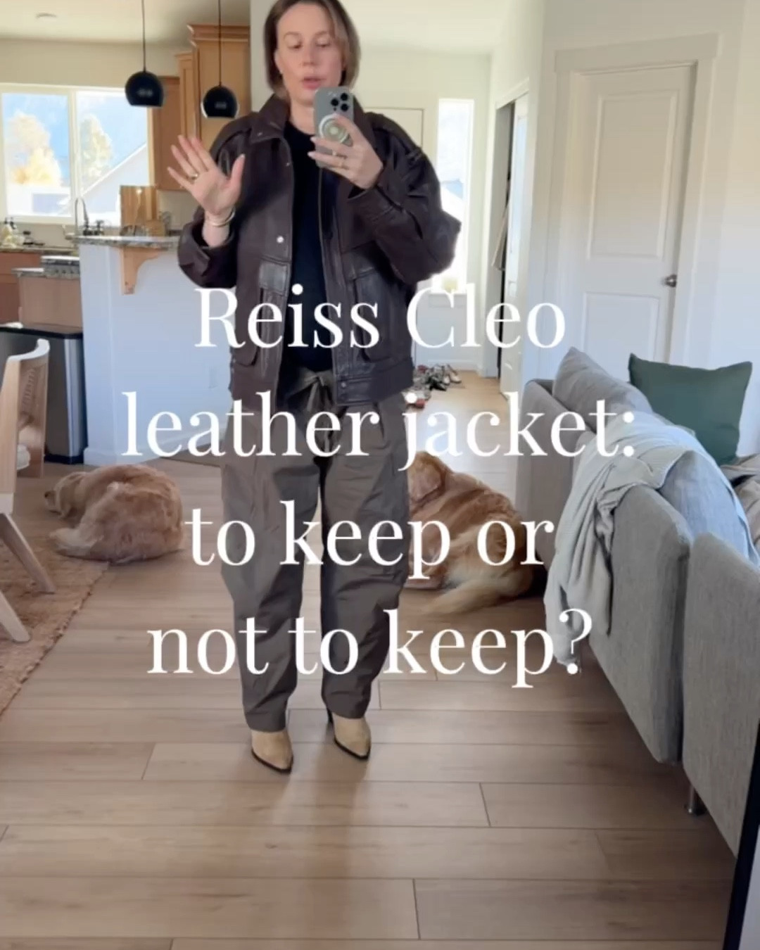 Cleo Sheep Leather Jacket by Reiss Atelier is everything Anok Yai, Hailey Bieber and Rosie Huntington m-Whitley have been showing us for the last couple of years. (If you know someone who’s obsessed with this It-girl look that’s a great gift idea too). Oversized silhouette, buttery soft, tumbled textured leather that smells delicious, vintage look and lasting heirloom level quality. Now all I need to decide is how much of an oversize I actually want (wearing the biggest size there is: US size 12/UK 16) on my 30th week of pregnancy. #LTKVideo

#LTKWorkwear #LTKSeasonal #LTKStyleTip