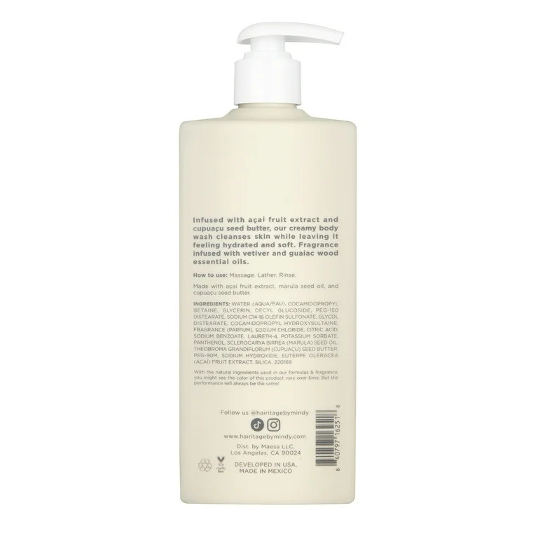 Hairitage It’s A Dream Cherry & Amber Scented Creamy Body Wash for Women, Men & Kids | Açaí F... | Walmart (US)