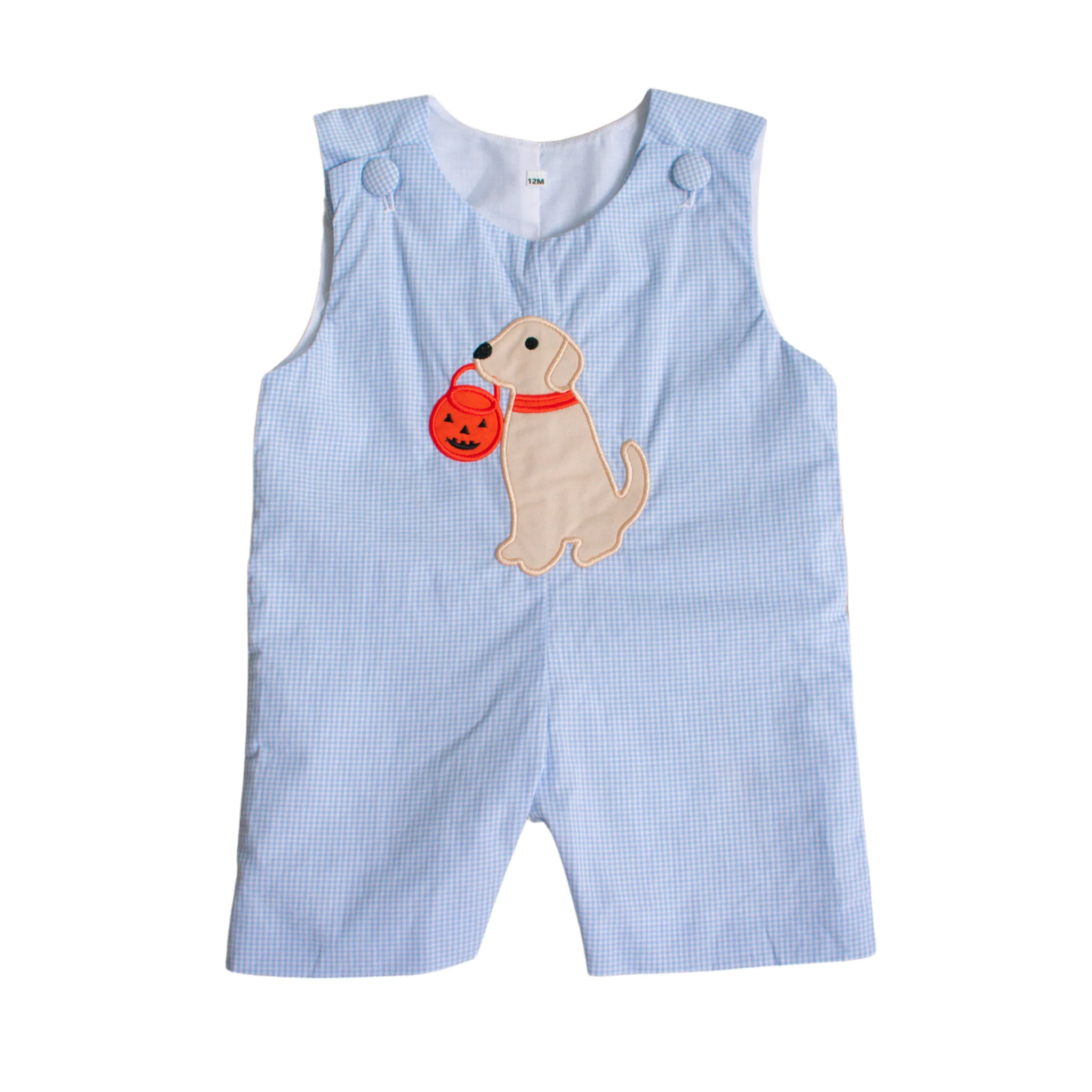 Trick or Treat Buddy Applique Shortall | Lillie & Lilah