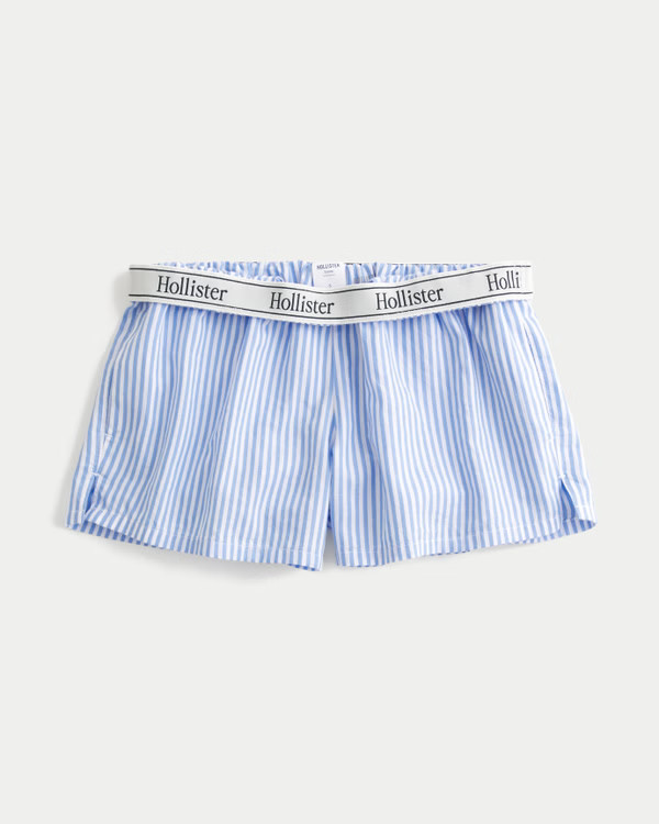 Women's Logo Boxer Shorts | Women's Bottoms | HollisterCo.com | Hollister (US)