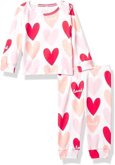 Girls' Baby and Toddler Hearts Snug Fit Cotton Pajamas | Amazon (US)