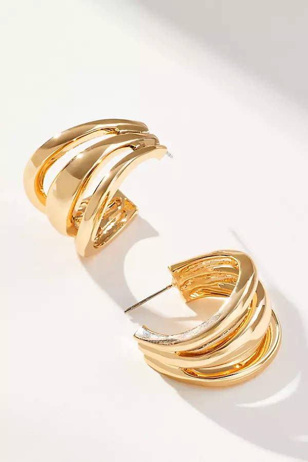 Triplet Huggie Hoop Earrings | Anthropologie (US)